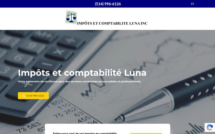 Screenshot of lunacomptabilite.com