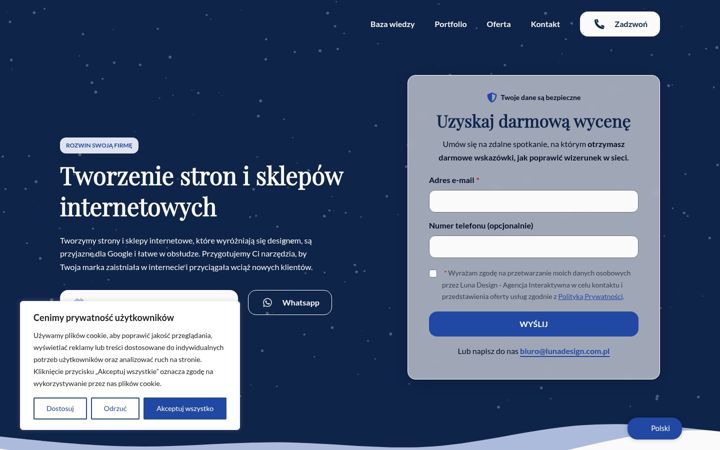 Screenshot of lunadesign.com.pl