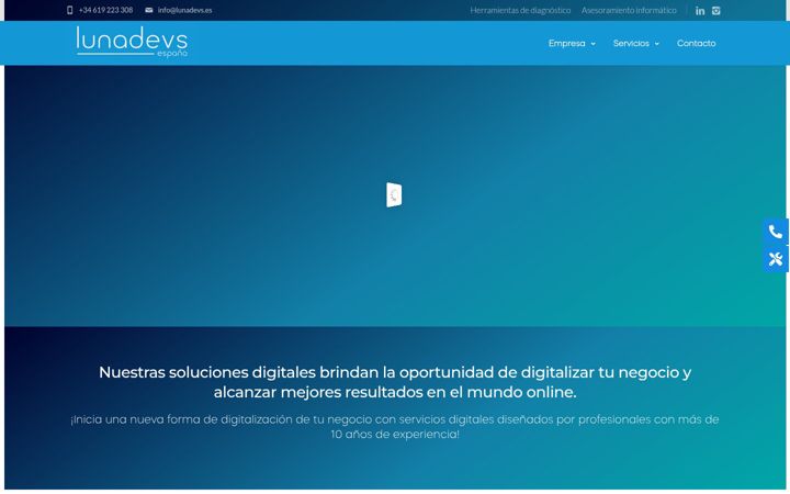 Screenshot of lunadevs.es