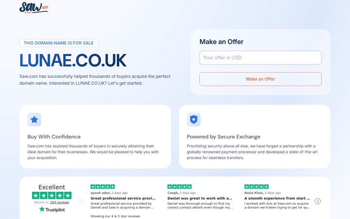 Screenshot of lunae.co.uk