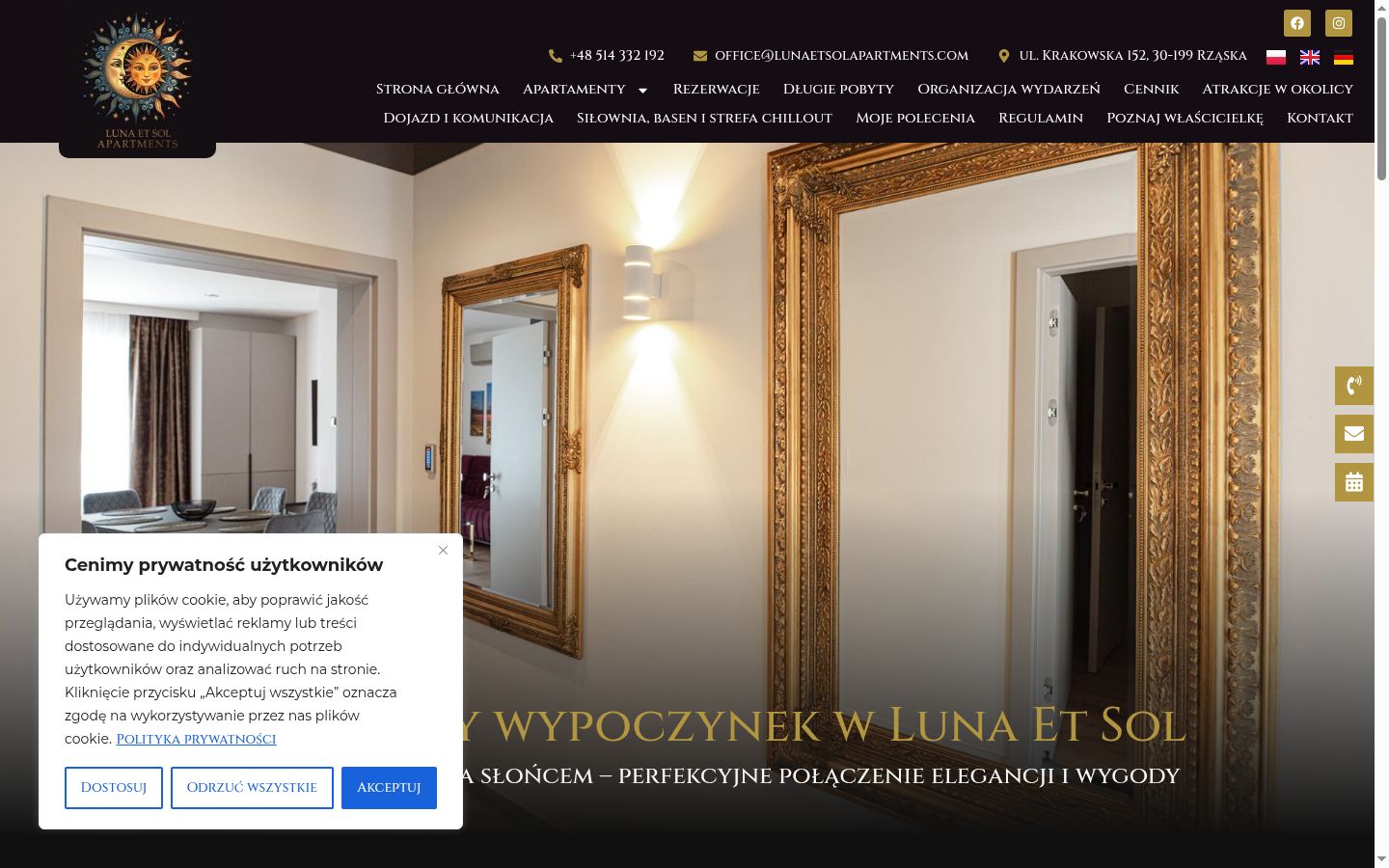 Captura de ecrã do banner de consentimento apresentado antes de qualquer interação
