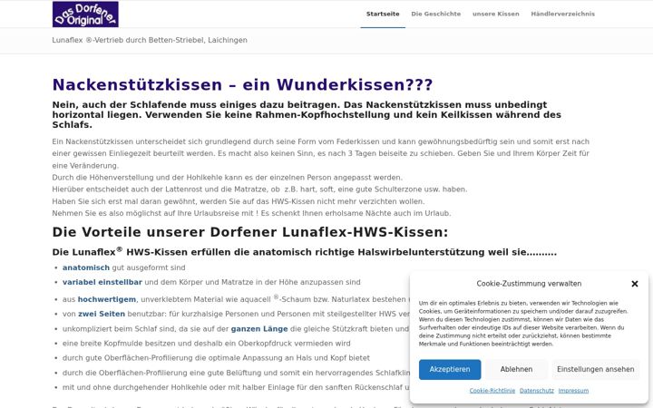 Screenshot of lunaflex.de