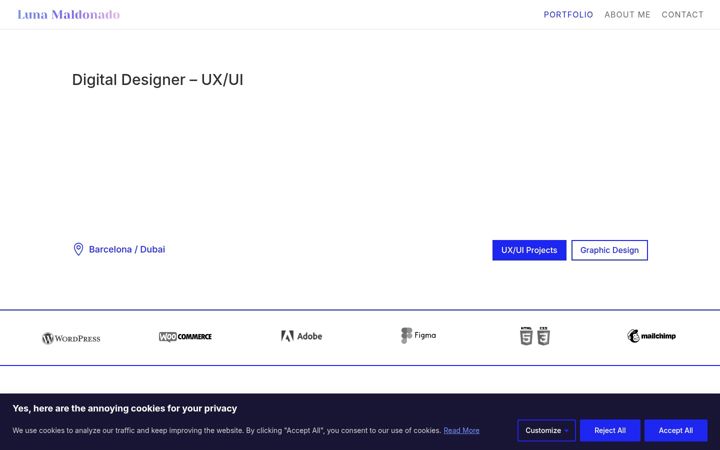 Screenshot of lunamaldonado.es