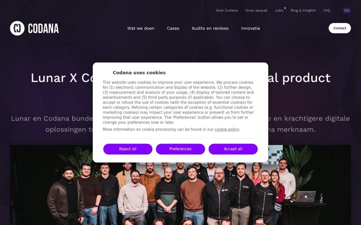 Screenshot of lunar.be