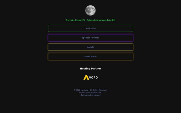 Ekrano kopija lunar.icu