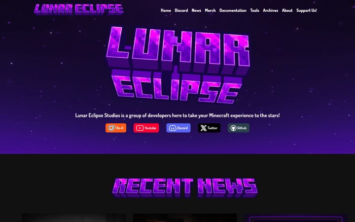 Screenshot of lunareclipse.studio