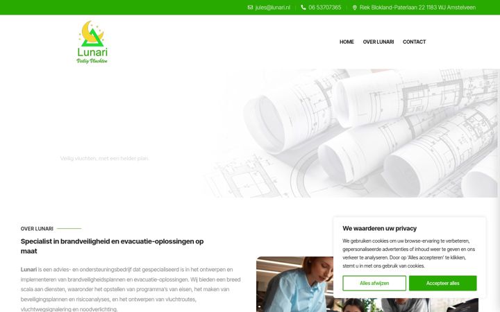 Screenshot of lunari.nl
