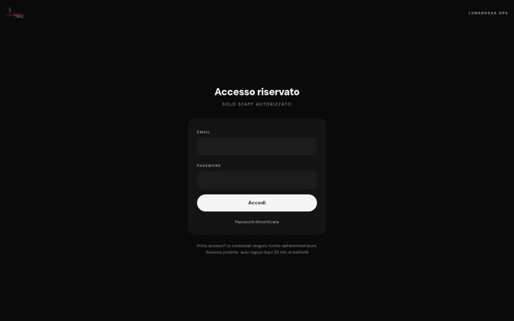 Screenshot of lunarossacatering.it