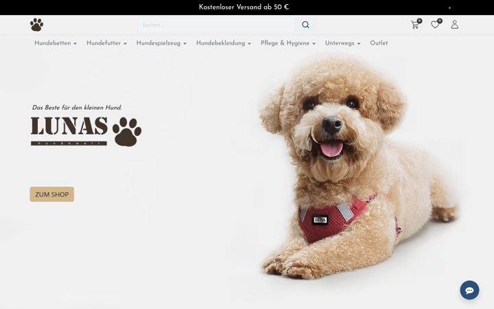 Screenshot of lunas-hundewelt.de