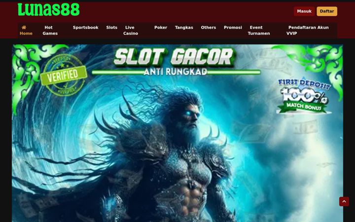 Screenshot of lunas88.com