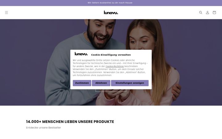 Screenshot of lunavu.de