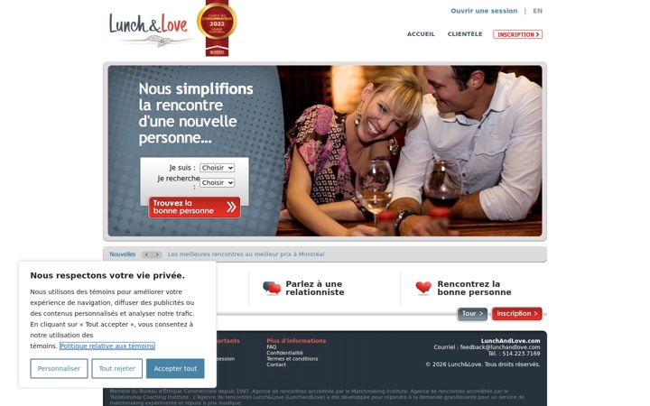 Screenshot of lunchandlove.com