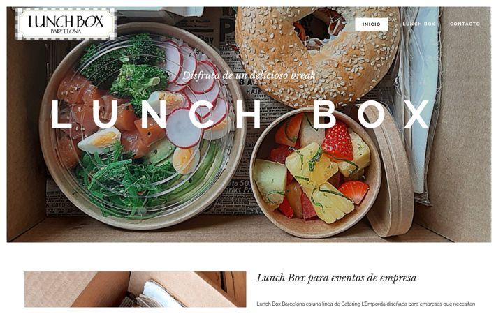 Screenshot of lunchboxbarcelona.com