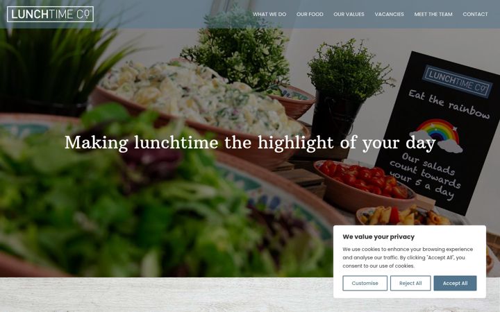 Screenshot of lunchtime.co.uk