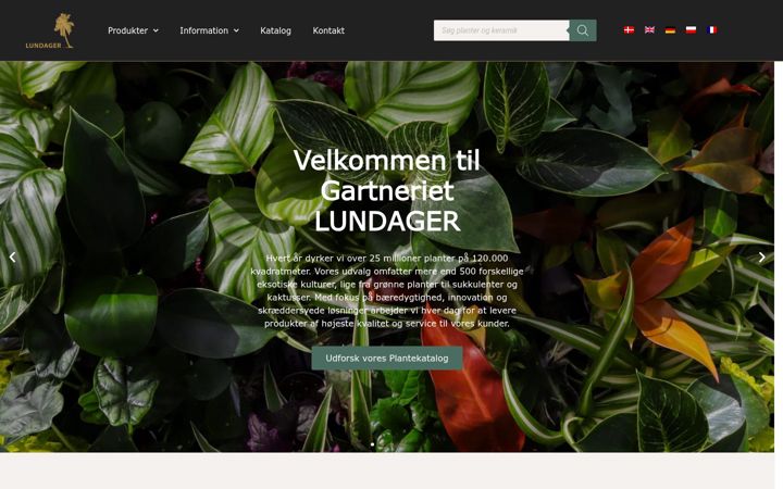 Screenshot of lundagerplants.com