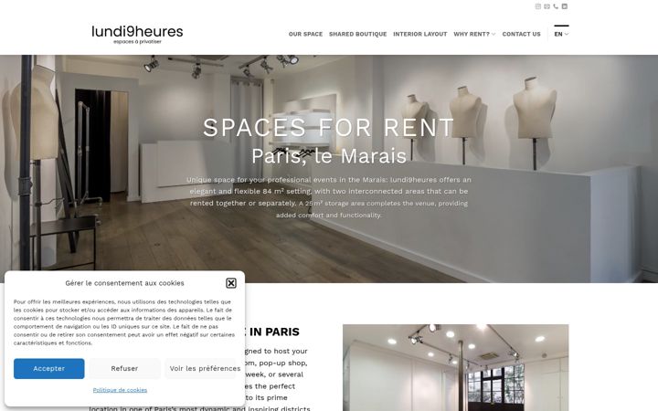 Screenshot of lundi9heures.fr