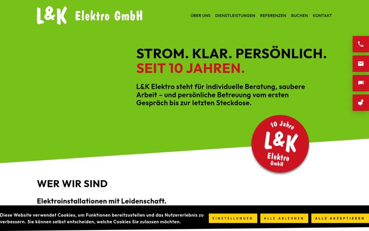 Screenshot of lundk-elektro.ch