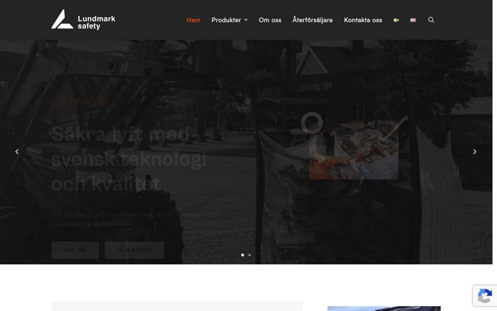 Screenshot of lundmarksafety.com