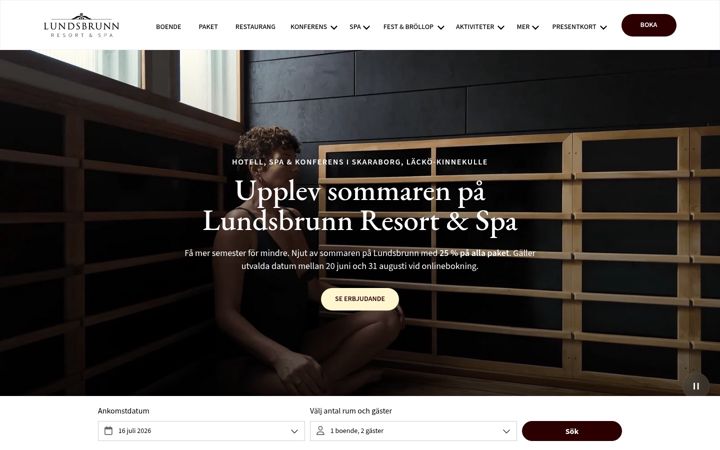 Screenshot di lundsbrunn.se