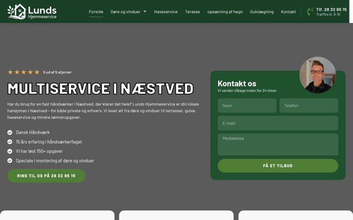 Zrzut ekranu lundshjemmeservice.dk