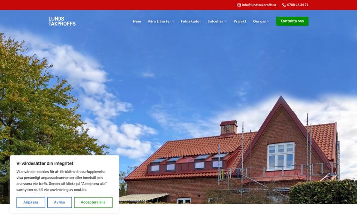 Screenshot of lundstakproffs.se