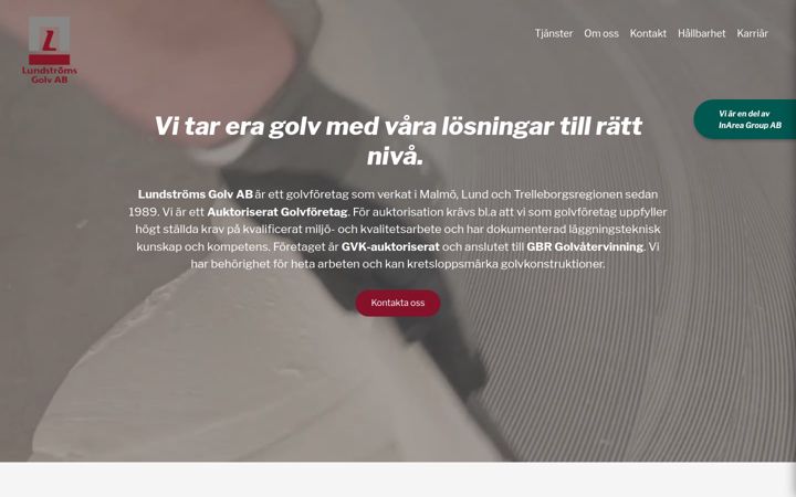 Screenshot of lundstromsgolv.se