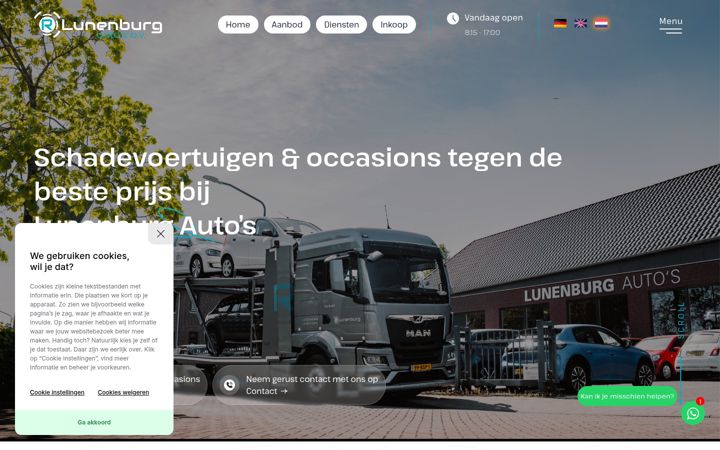 Screenshot of lunenburgautos.nl