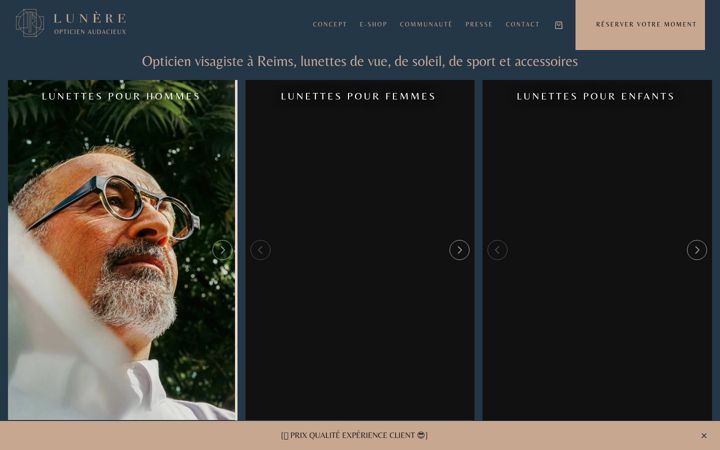 Screenshot of lunere-optique.com