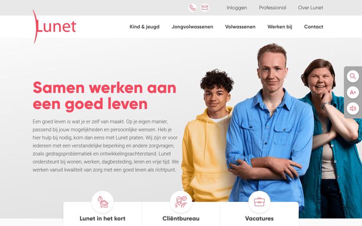 Screenshot of lunet.nl