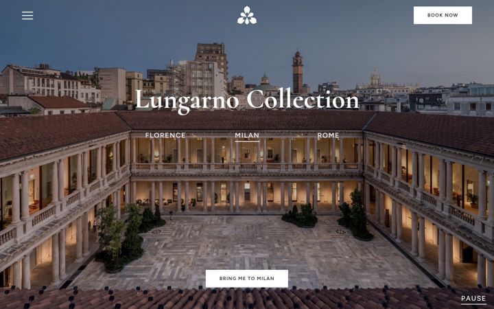 Screenshot ta' lungarnocollection.com