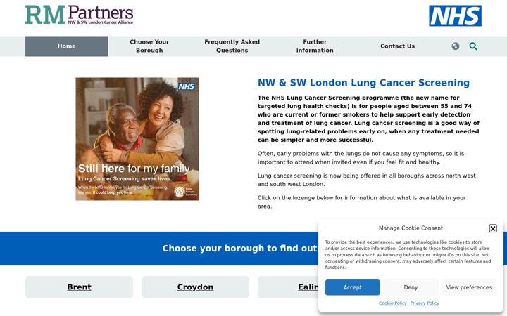 Screenshot of lungcancerscreening-westlondon.nhs.uk