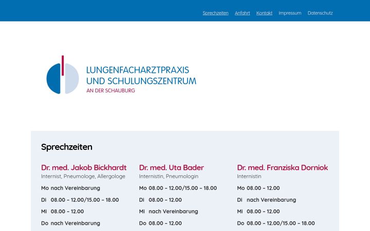Screenshot of lungenaerzte-an-der-schauburg.de