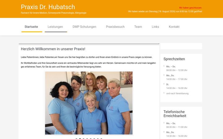 Screenshot of lungenarzt-hubatsch.de