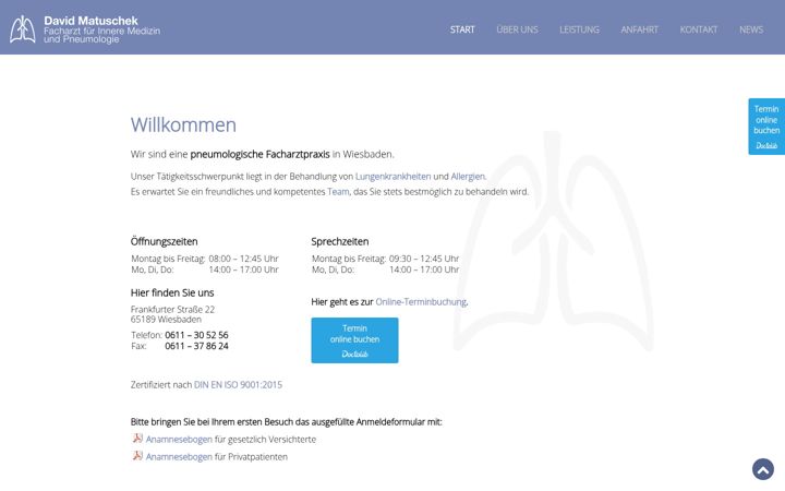 Screenshot of lungenarzt-wiesbaden.de