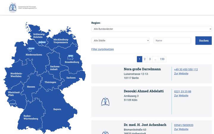 Screenshot of lungenatlas.de
