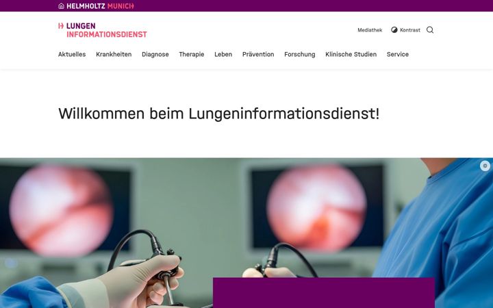Screenshot of lungeninformationsdienst.de