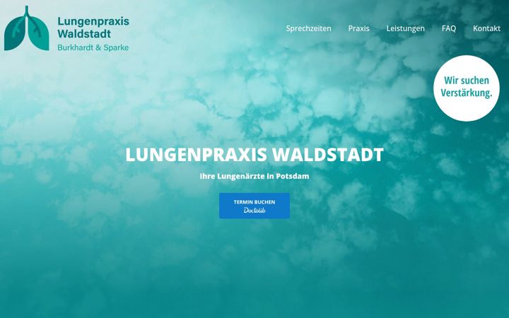 Screenshot of lungenpraxis-waldstadt.de