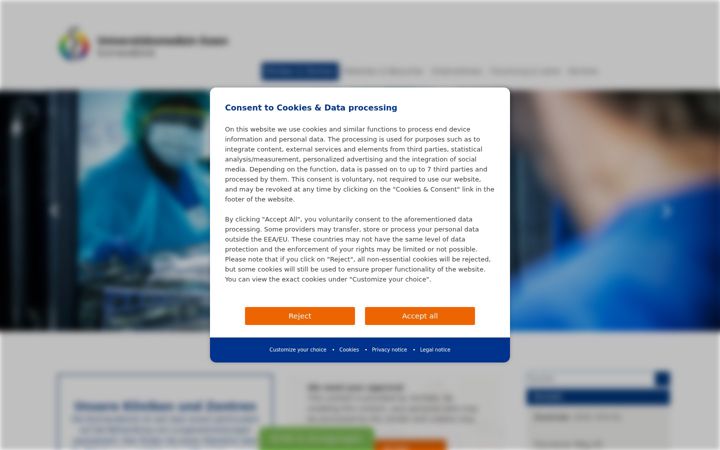 Screenshot of lungenzentrum.net