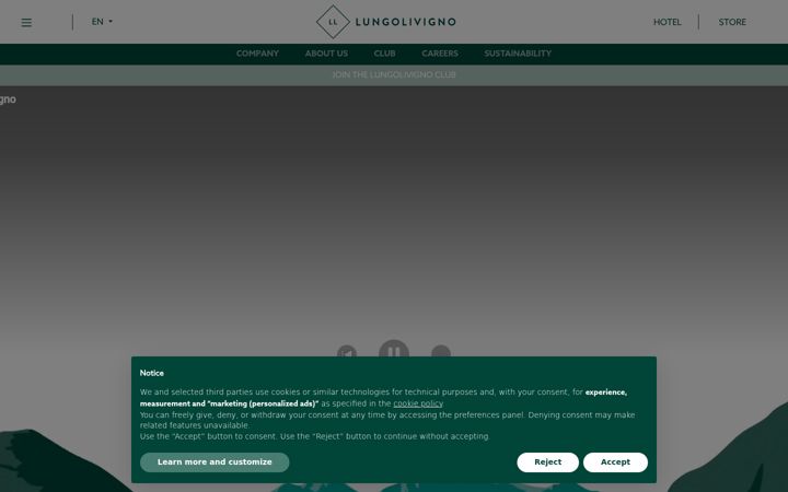 Screenshot of lungolivigno.com