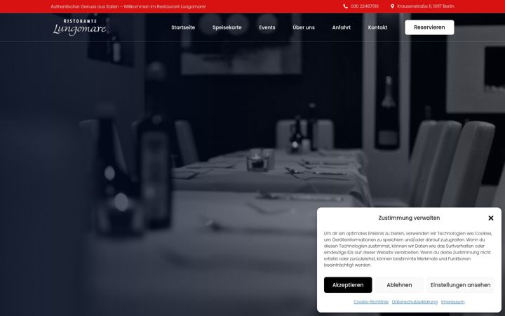 Screenshot of lungomare-berlin.de