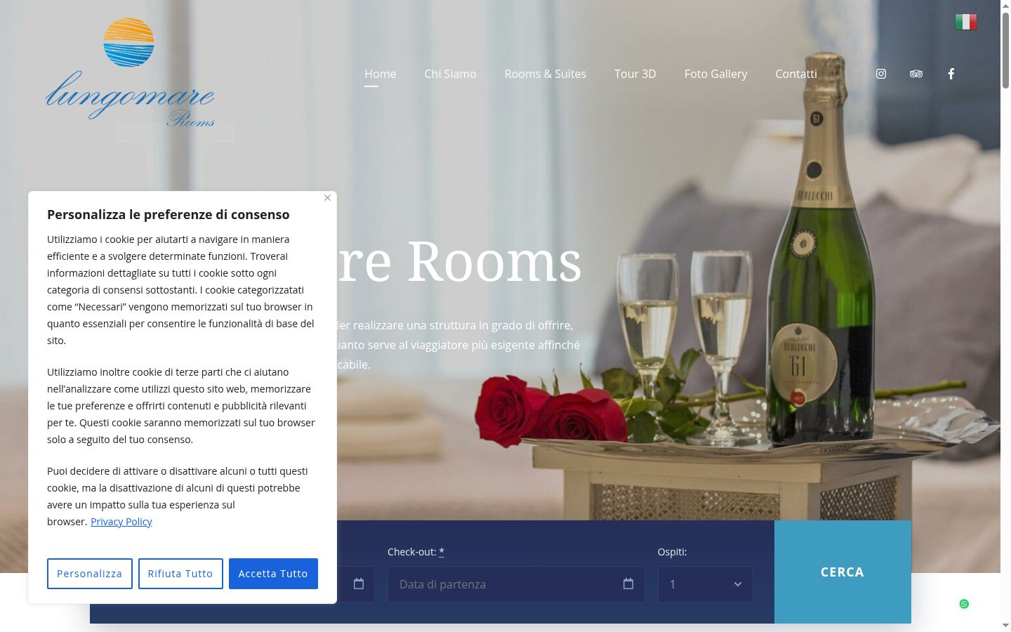 Capture d'écran de la bannière de consentement affichée avant toute interaction