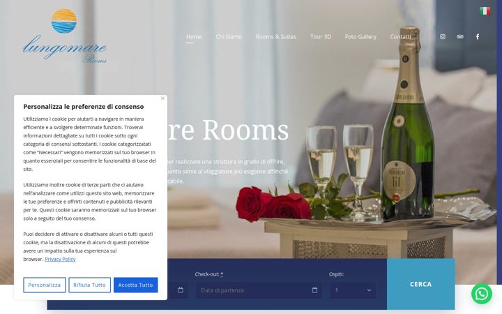 Screenshot of lungomarerooms.it