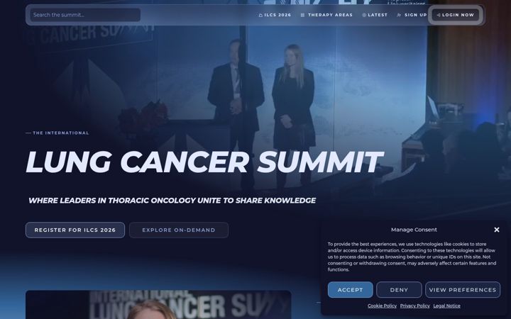 Screenshot of lungsummit.org