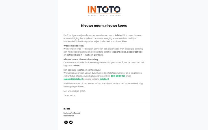 Screenshot of lunite.nl