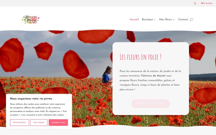 Screenshot of luniversdemuriel.be