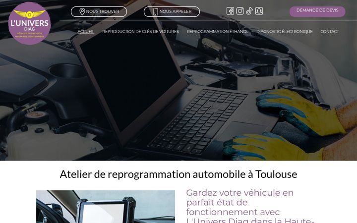 Screenshot of luniversdiag.fr