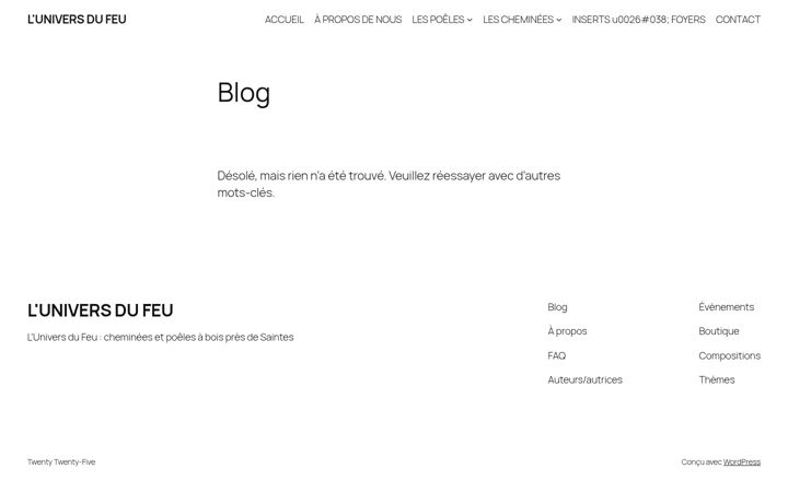 Screenshot of luniversdufeu.com