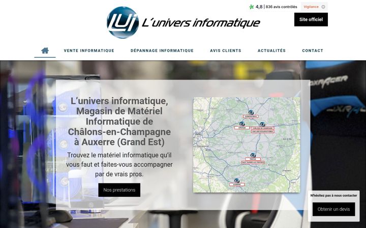 Screenshot of luniversinformatique.com