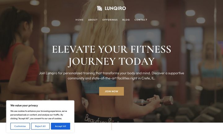 Screenshot of lunqiro.com