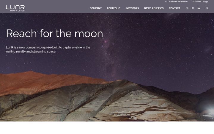 Screenshot of lunrroyalties.com